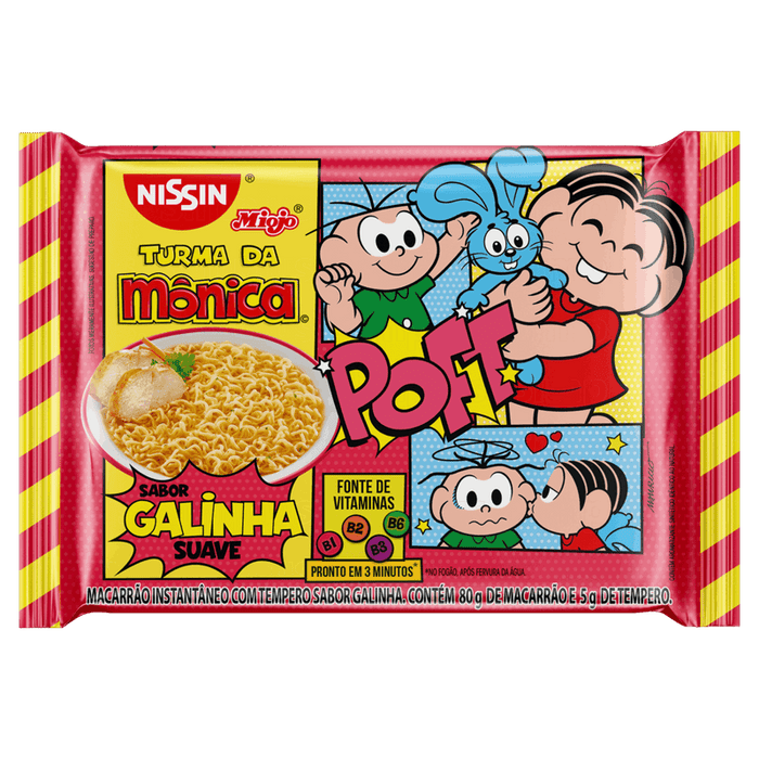 Miojo Turma da Mônica Sabor Galinha Suave NISSIN - 85g
