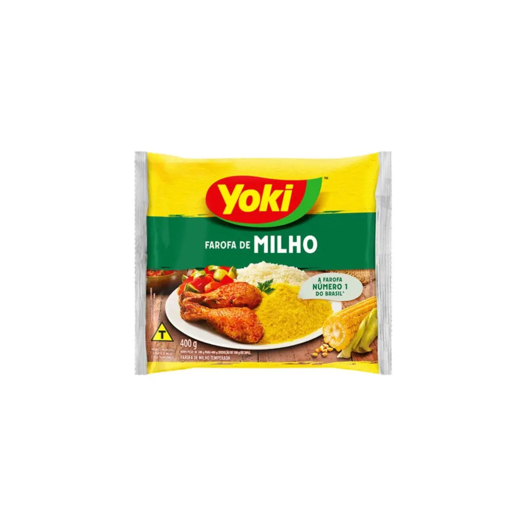 Farofa de Milho Temperada YOKI - 400g BrasilinBox