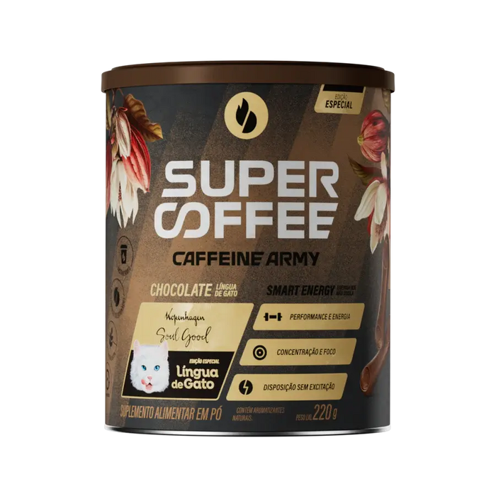 SuperCoffee Sabor Chocolate Lingua de Gato 220g