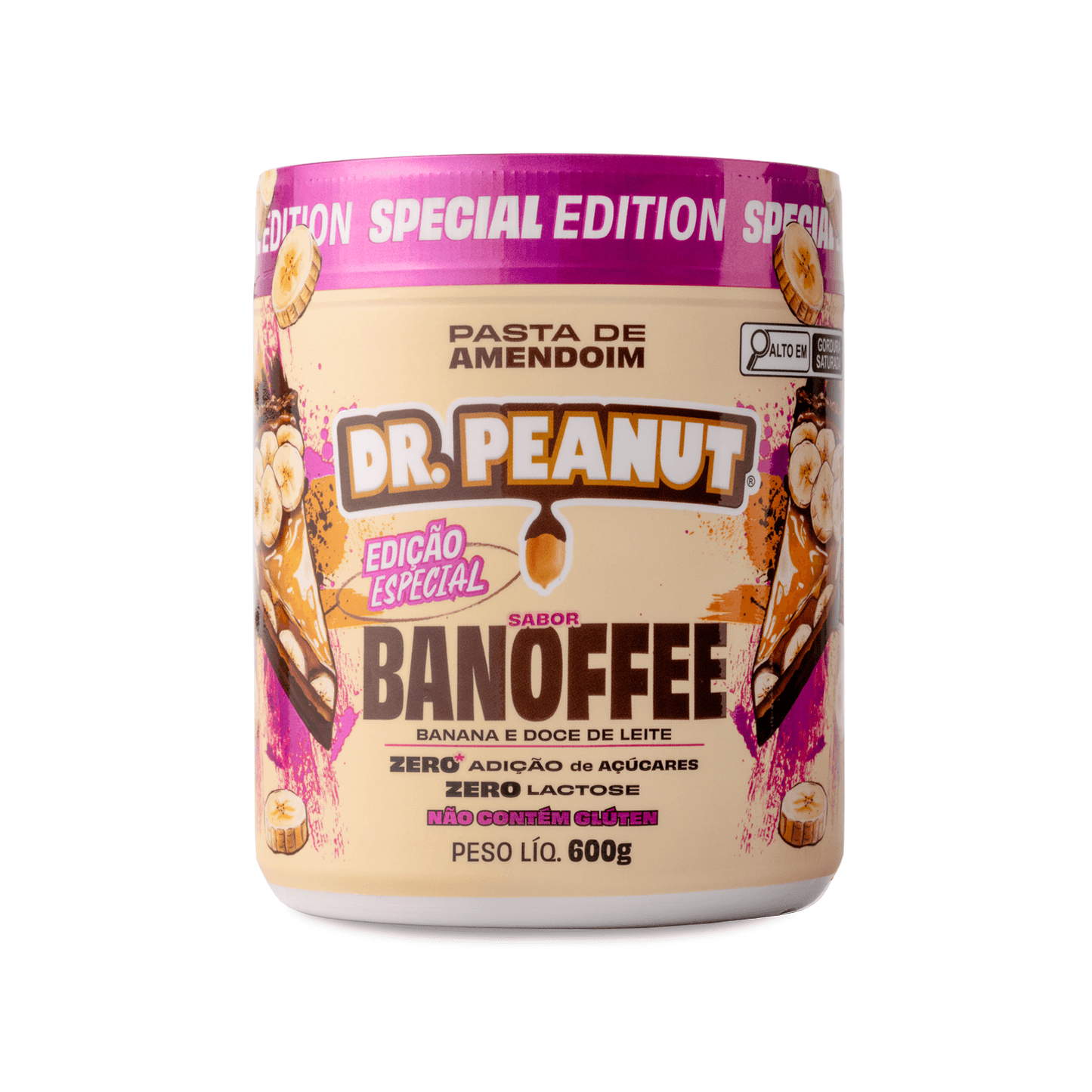 Pasta de Amendoim Sabor Banoffee Dr. Peanut 600g