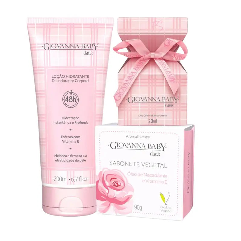 KIT GIOVANNA BABY CLASSIC - Loção Hidratante 200ml + 1 Sabonete vegetal 90g + 1 colônia 20ml