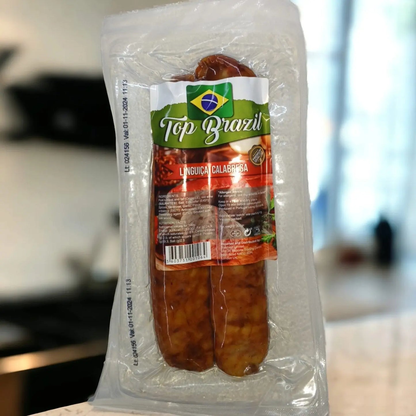 Linguiça Calabresa Defumada TOPBRAZIL / Smoked Sausage 400g