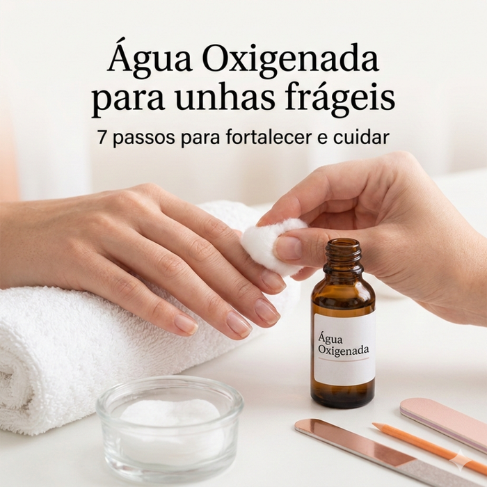 Água oxigenada para unhas frágeis: 7 passos para fortalecer e cuidar