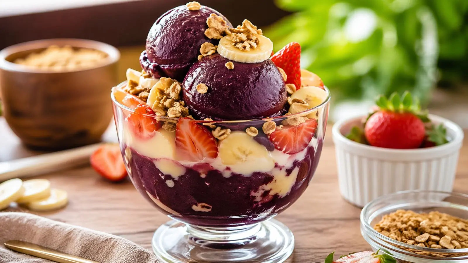 Taça cremosa de sorvete de açaí: sobremesa gelada, cremosa e irresistível Brasil inBox - Produtos Brasileiros em UK