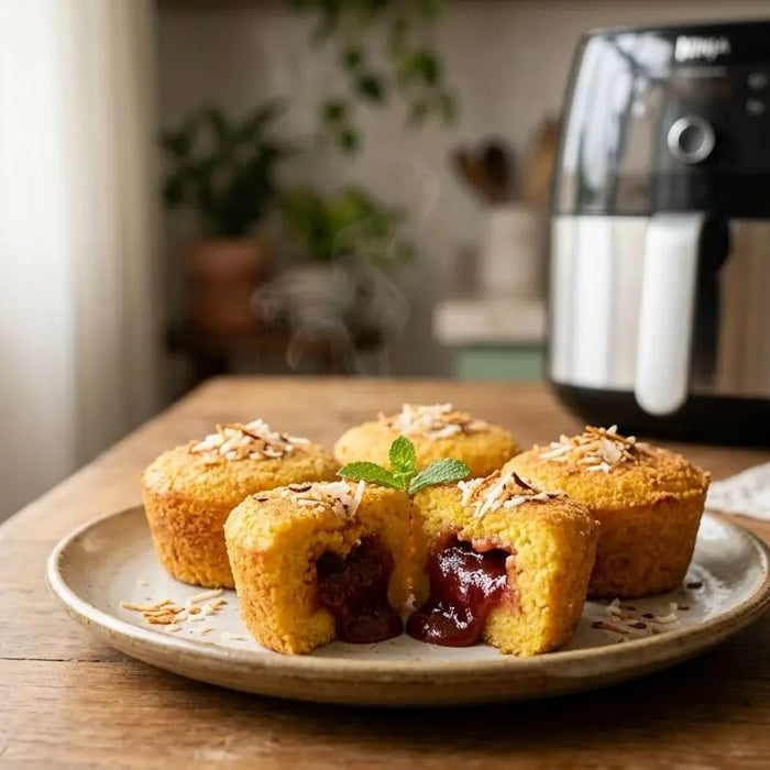 Bolinho de cuscuz com goiabada na Airfryer: crocante por fora e irresistível por dentro Brasil inBox - Produtos Brasileiros em UK