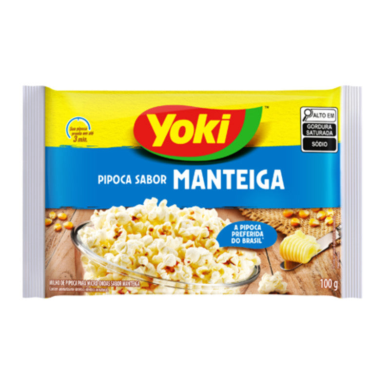 Pipoca para Microondas Sabor Manteiga YOKI - 100g 