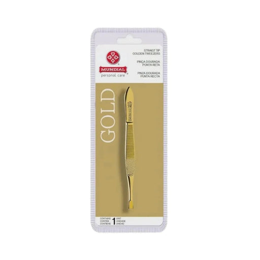 Pinça Mundial Gold Dourada 