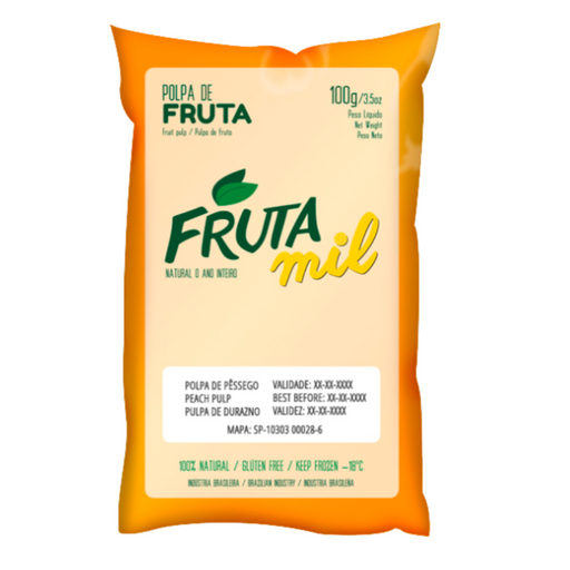 Polpa de Pêssego / Peach Pulp FRUTAMIL - 100g 