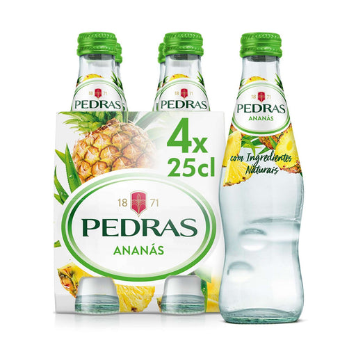 Água com Gás Sabor Ananás Abacaxi PEDRAS 250ml - Pack 4 unidades 