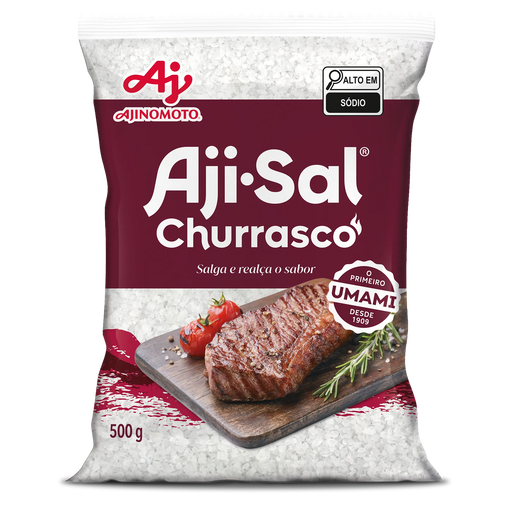 Sal Grosso para Churrasco / Coarse Salt for Barbecue AJINOMOTO - 1Kg 