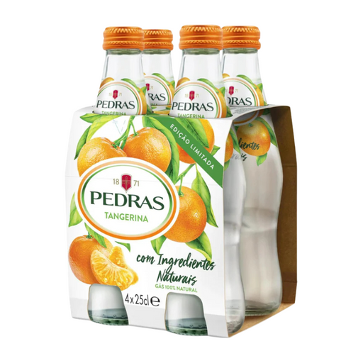Agua com Gás Pedras - Sabor Tangerina 250ml x 4 