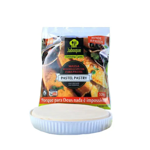 Massa p/ Pastel em Disco Congelada JABOQUE - 520g BrasilinBox