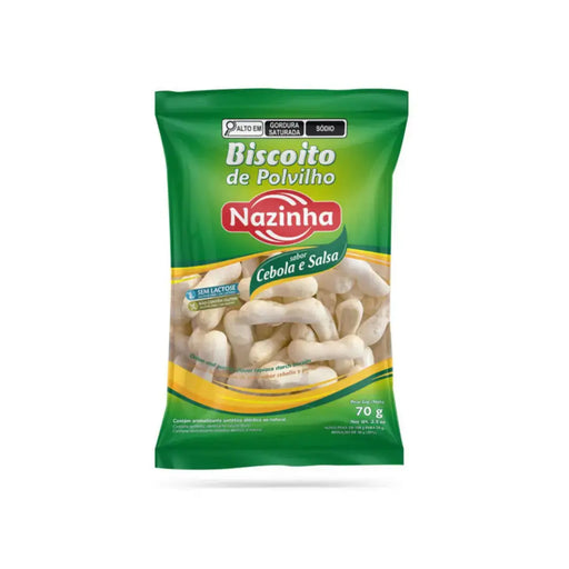 Biscoito de Polvilho de Cebola e Salsa NAZINHA - 70g BrasilinBox