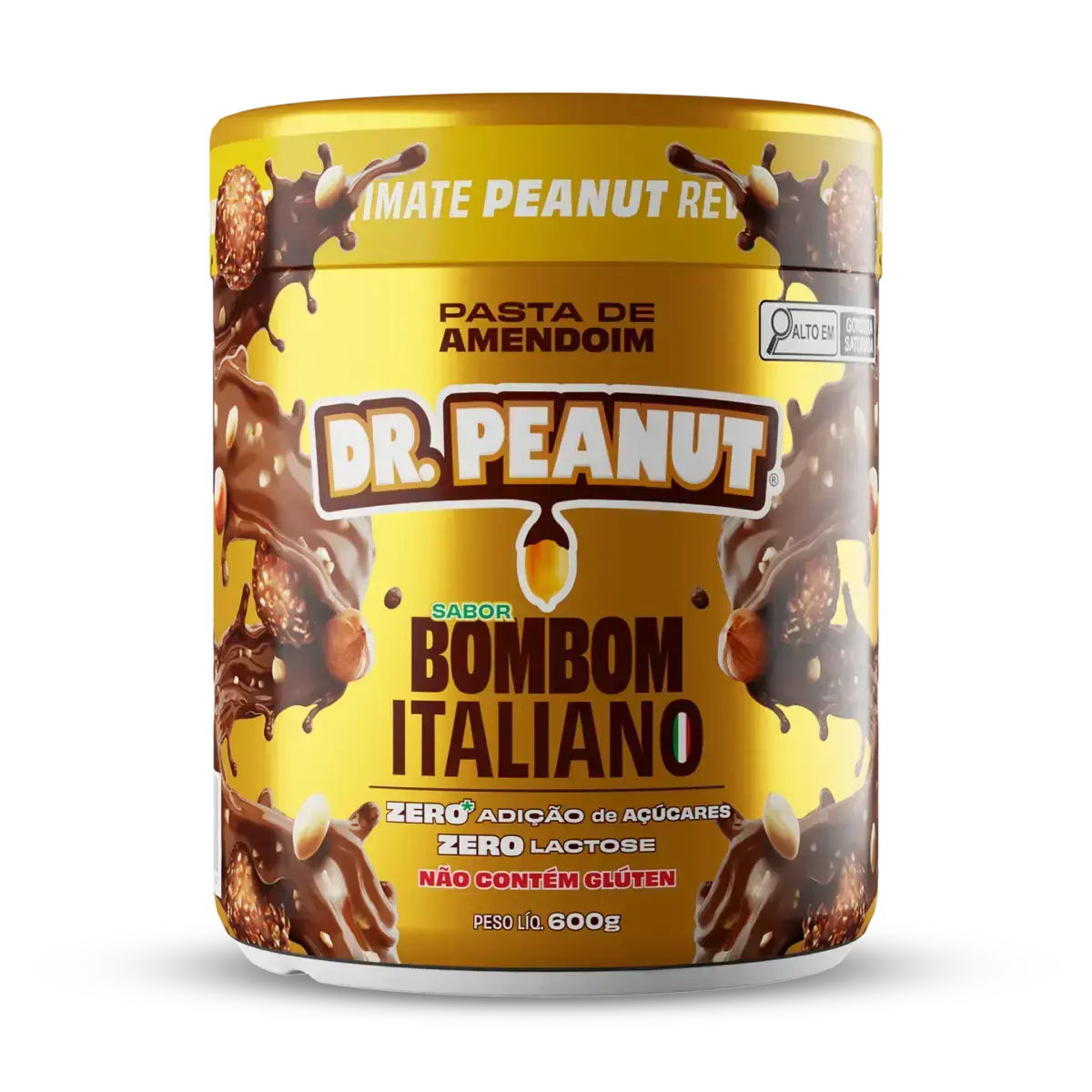 Pasta de Amendoim Sabor Bombom Italiano Dr. Peanut 600g BrasilinBox