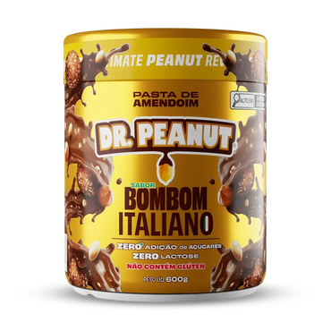 Pasta de Amendoim Sabor Bombom Italiano Dr. Peanut 600g BrasilinBox