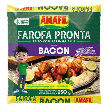 Farofa Pronta Sabor Bacon AMAFIL 250g 