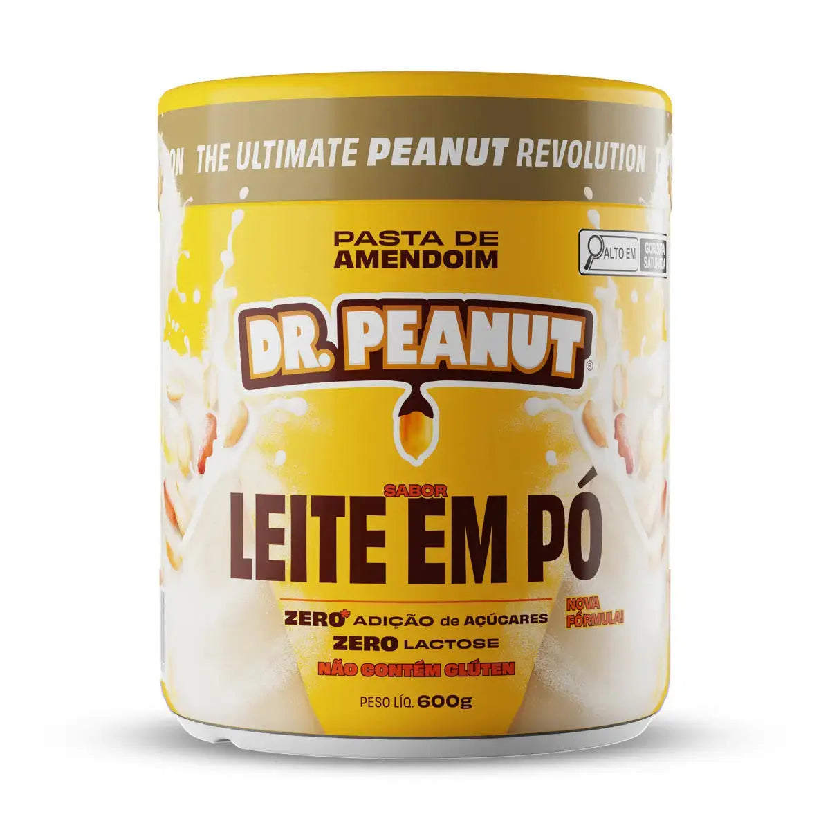 Pasta de Amendoim Sabor Leite em Pó Dr. Peanut 600g BrasilinBox