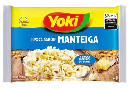 Pipoca para Microondas Sabor Manteiga YOKI - 100g BrasilinBox