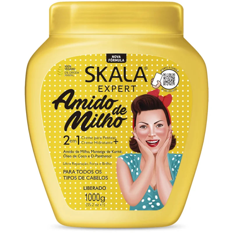 Máscara de Hidratação 'Amido de Milho' SKALA - 1000ml
