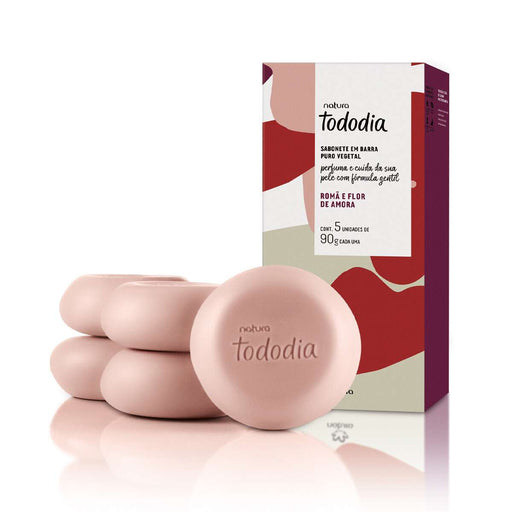 Sabonete Romã e Flor de Amora Tododia NATURA - kit com 5 unidades de 90g 