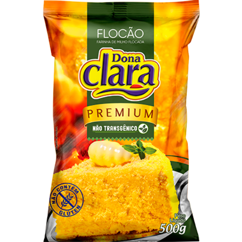 Flocão de Milho Premium Não Transgênico DONA CLARA - 500g