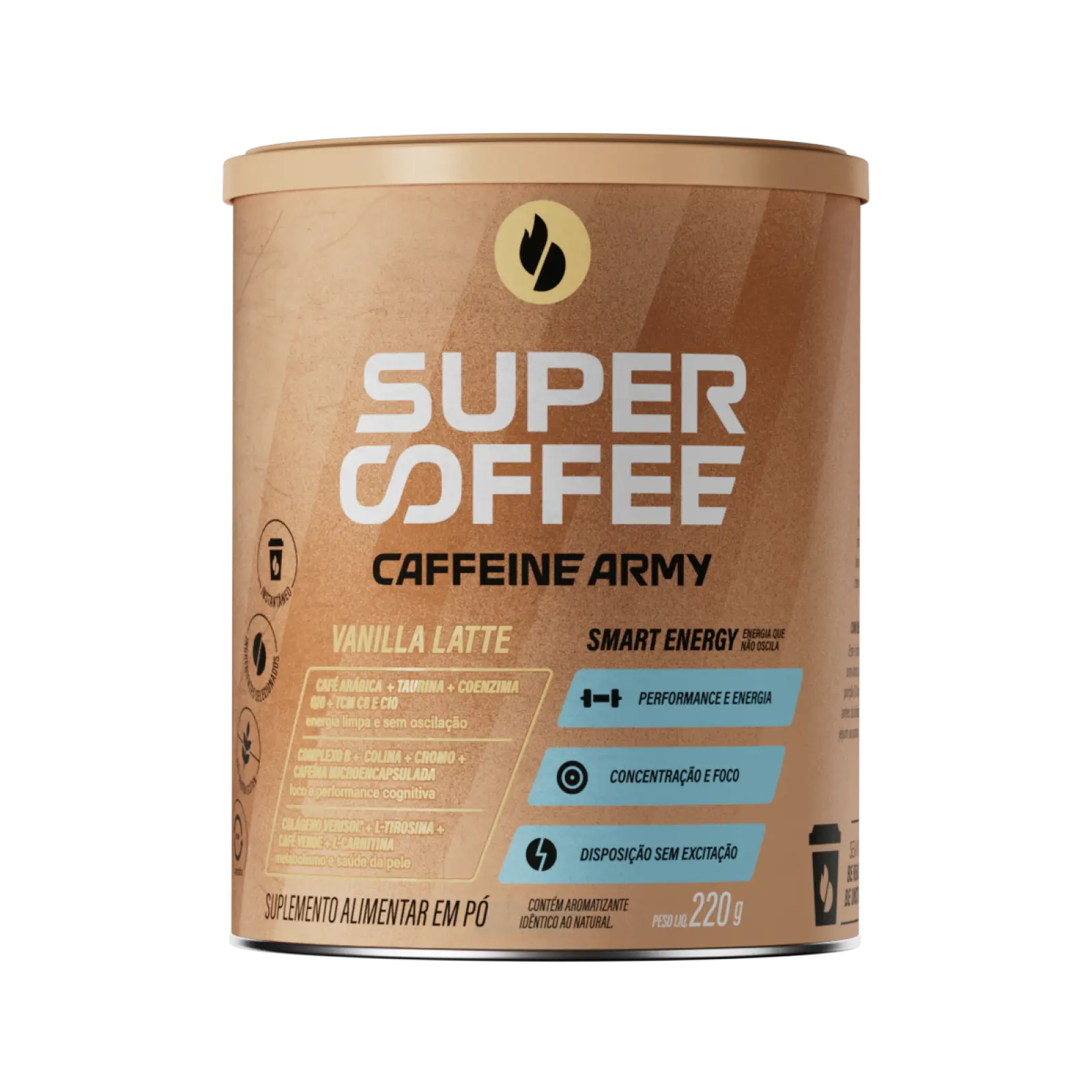 SuperCoffee Sabor Vanilla Latte 220g BrasilinBox