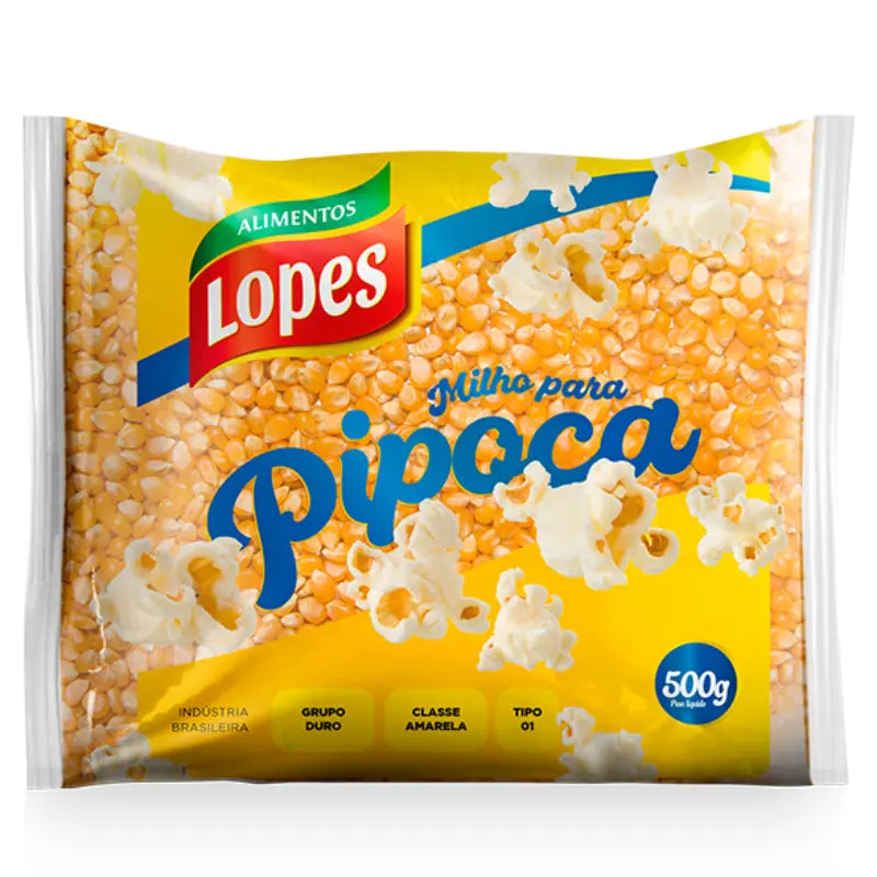 Milho de Pipoca LOPES - 500g 