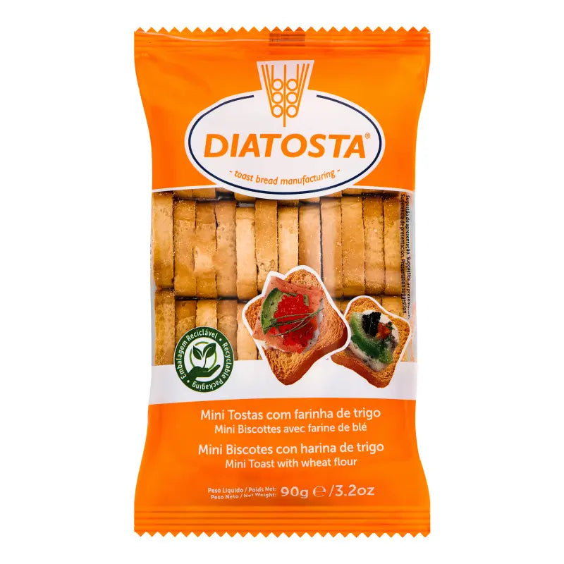 Mini Tosta DIATOSTA - Melhor que BAUDUCCO 90g 