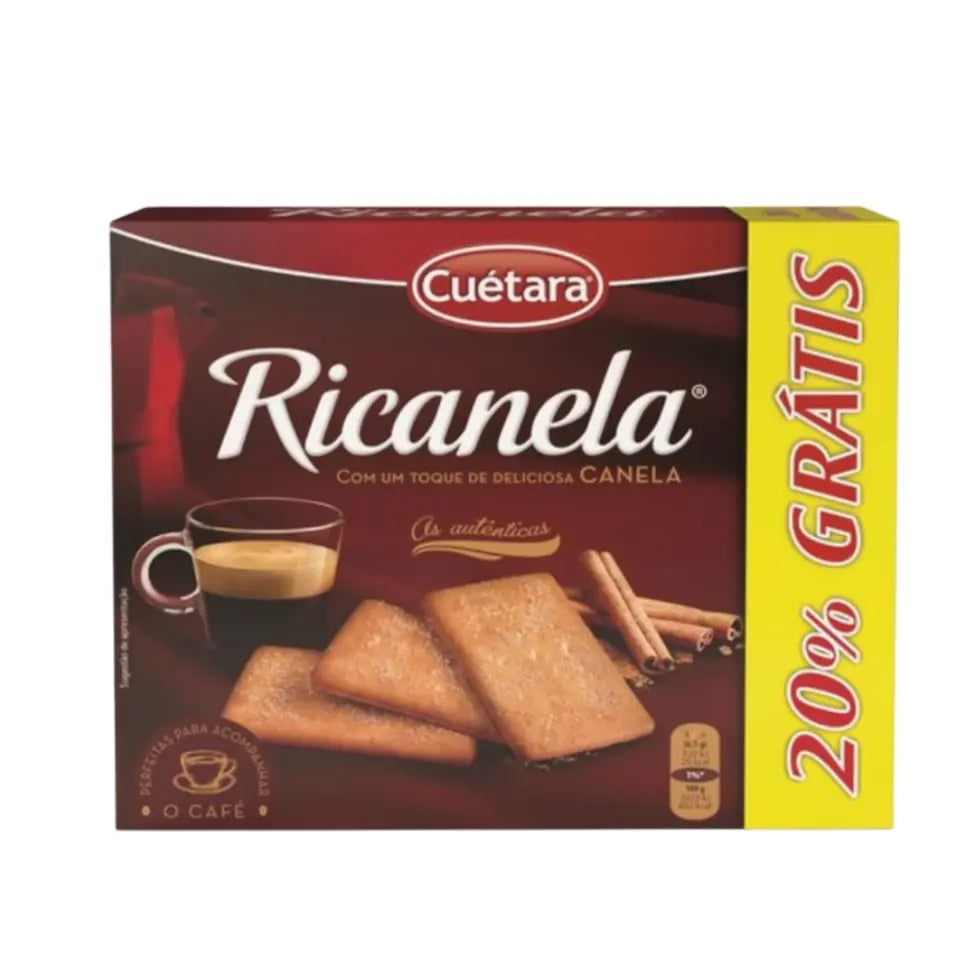 Biscoito com Canela Ricanela / Ricanela Cinnamon Biscuit CUÉTARA - 426g BrasilinBox