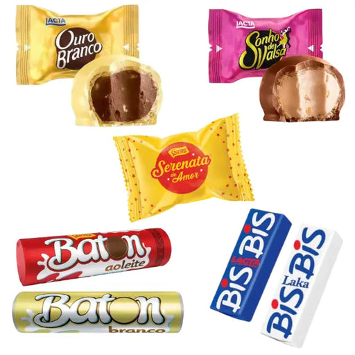 Combo Clássico com 7 Bombons e Chocolates 