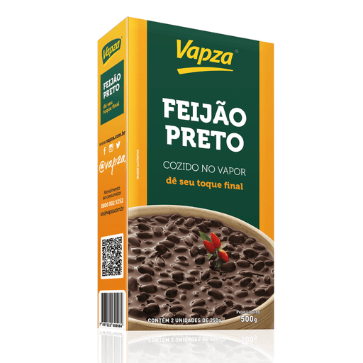 Feijão Preto / Black Beans VAPZA - 500g 