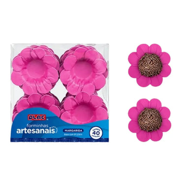 Forminha para Doces MARGARIDA - 40 unidades 