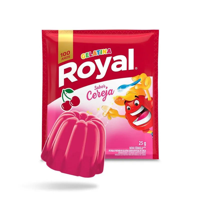 Gelatina em Pó de Cereja ROYAL - 25g