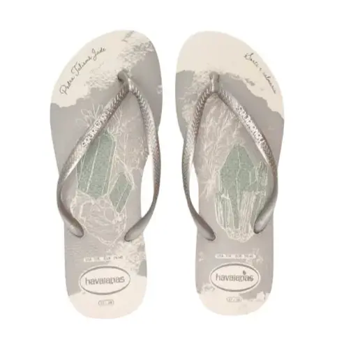 Chinelo Havaianas Slim Party Off White 