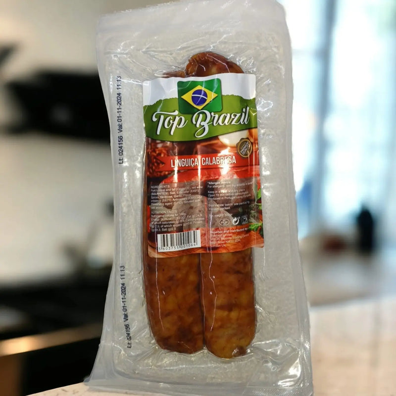 Linguiça Calabresa Defumada TOPBRAZIL  / Smoked Sausage 400g 