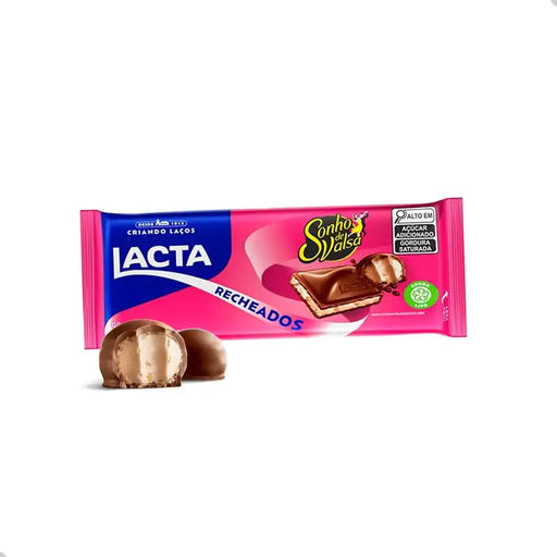 Barra de Chocolate ao Leite Lacta com Recheio Sonho de Valsa 2x98g 